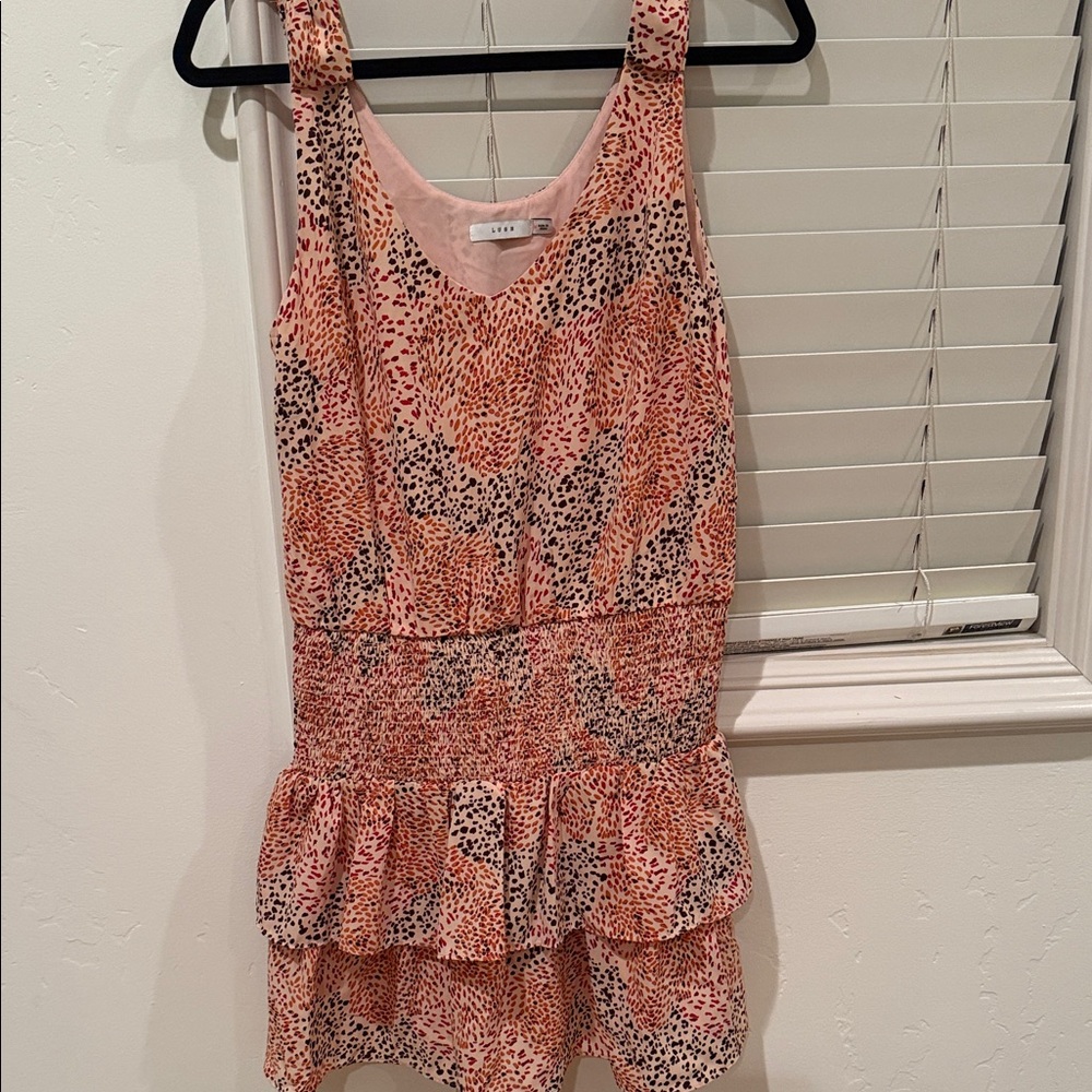 Lush Pink and Orange Speckled Blouse
